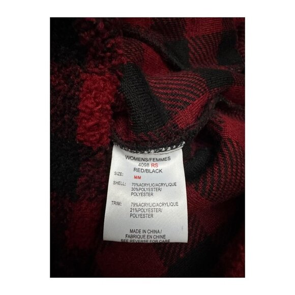 WOOLRICH Vintage Y2K Plaid Red Faux Fur Designer Outdoor Vest Womens Medium - Picture 7 of 7